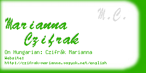 marianna czifrak business card