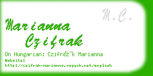 marianna czifrak business card